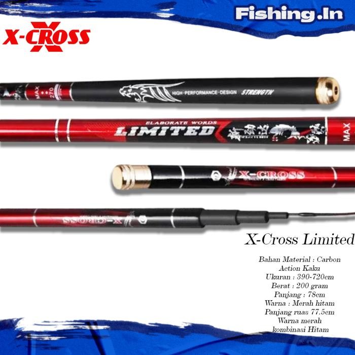 Joran tegek XCross Limited dan Hydra Sage Murah 360cm 450cm 540cm