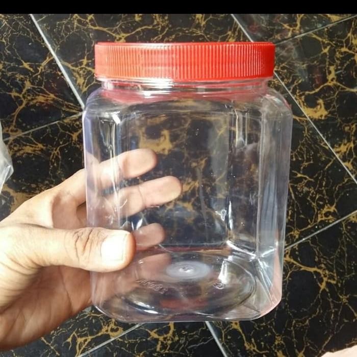 Toples kotak plastik 1liter / toples ikan cupang / aquarium soliter