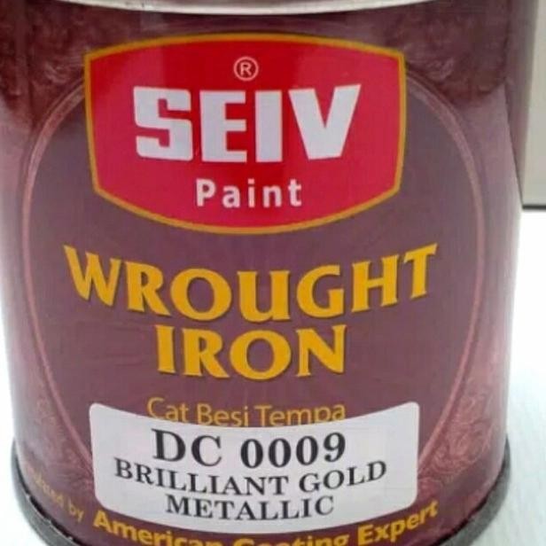 CAT PAGAR BESI TEMPA SEIV 1 KG BRILLIANT GOLD WARNA EMAS