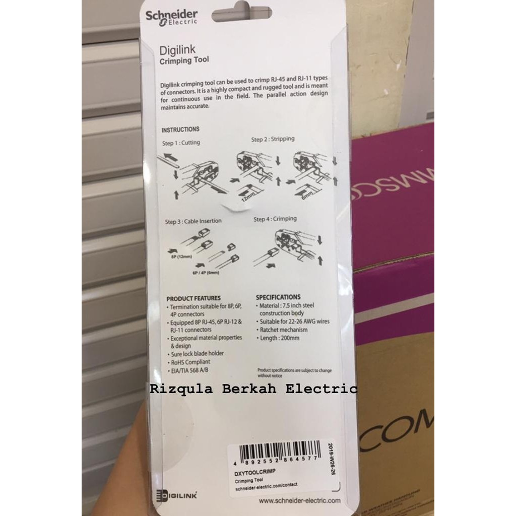 Grosir Tang Crimping Schneider Konektor Rj45