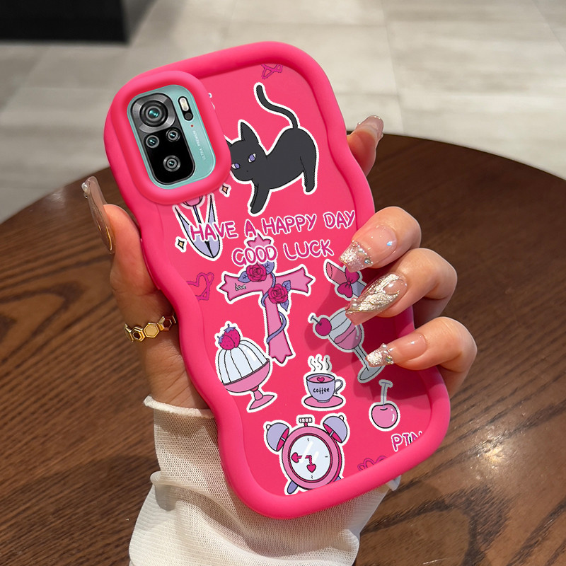 Casing Untuk Xiaomi Redmi Note 10 Note 10s Note 10 Pro Note 11 SE POCO M5s Case Casing pola Kucing y