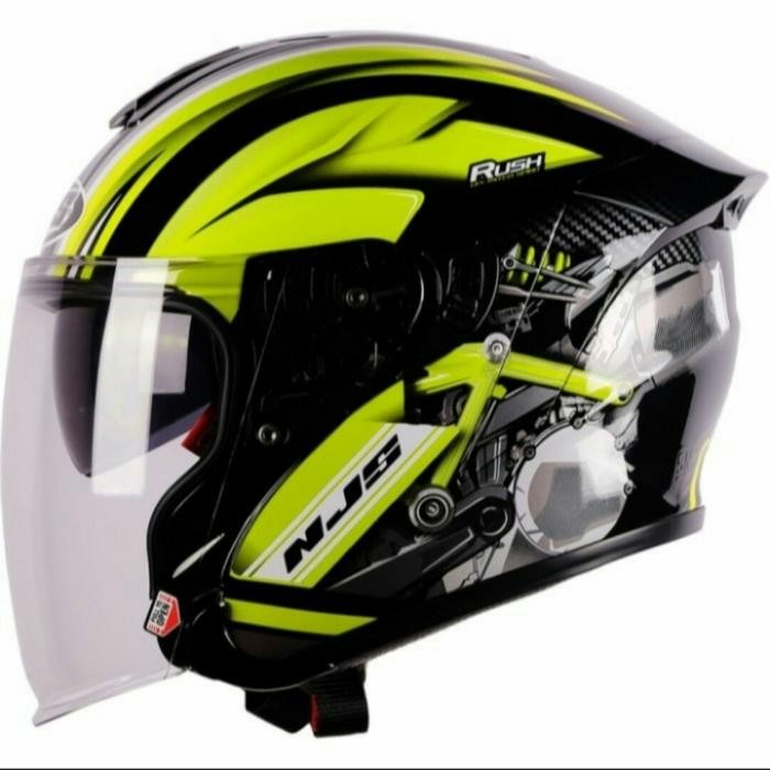 Helm Njs Kairos Dv Helm Half Face Motif Hijau