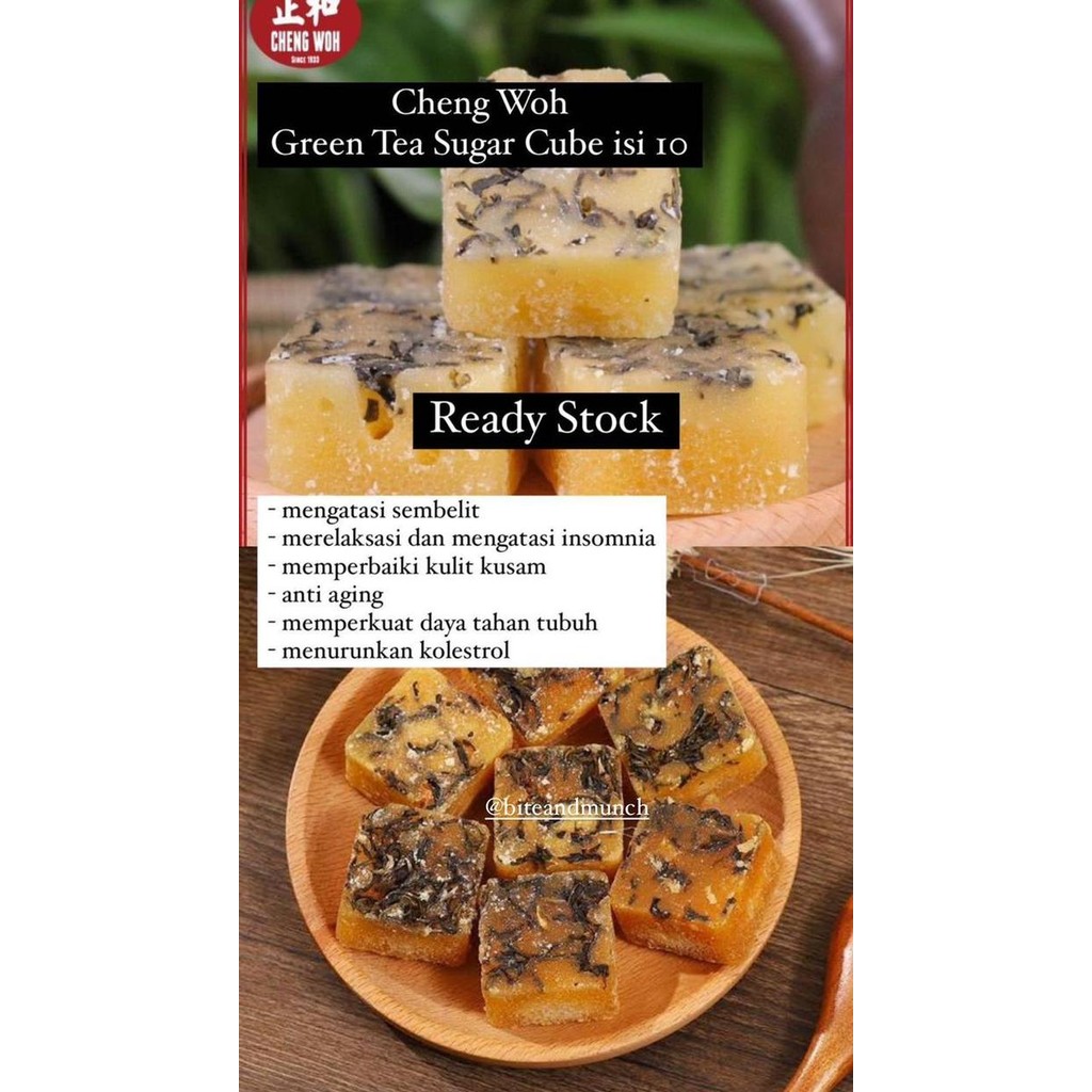 

Cheng Woh Green Tea Honey Cube Best Quality Asli 100% Original