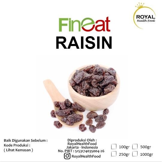 

Dried Raisin (Kismis Hitam) 1000Gr Terlaris