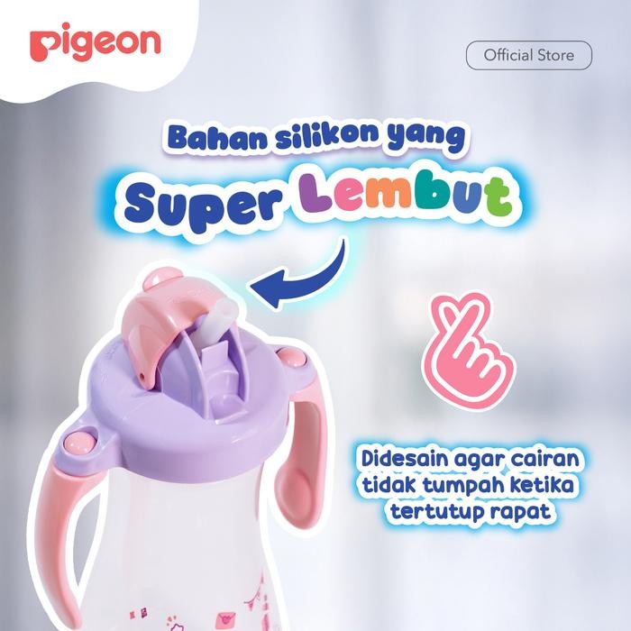 PIGEON TALL STRAW BOTTLE BOTOL MINUM BAYI BOTOL MINUM BAYI SEDOTAN BOTOL MINUM BAYI 300ML