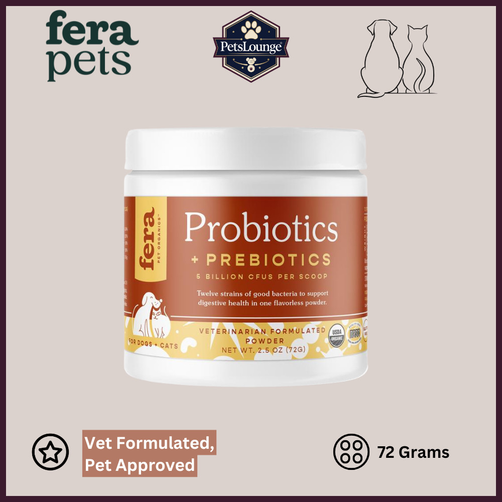 Fera Pet Organic Probiotics Prebiotics Probiotik Anjing Kucing Vitamin