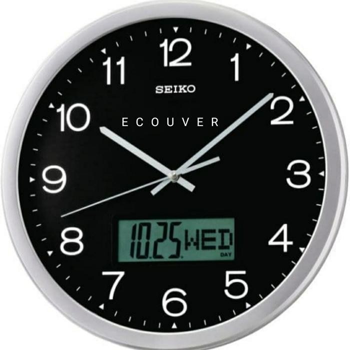 Jam Dinding Seiko Sweep LCD CalendarQXL007/QXL007A Original Japan