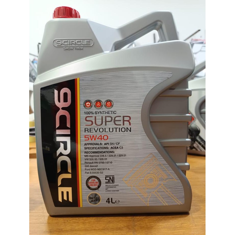 OLI MESIN 9CIRCLE SAE 5W40 4LT