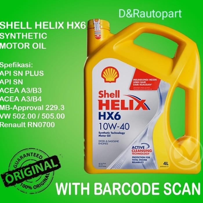 OLI SHELL HX 6 KEMASAN GALON (4LITER)