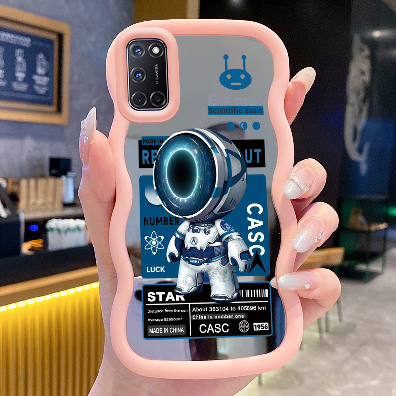 Casing HP Untuk OPPO A52 A72 A92 Case Astronot NASA Macaron Softcase Silikon lunak Kasing Kesing cer