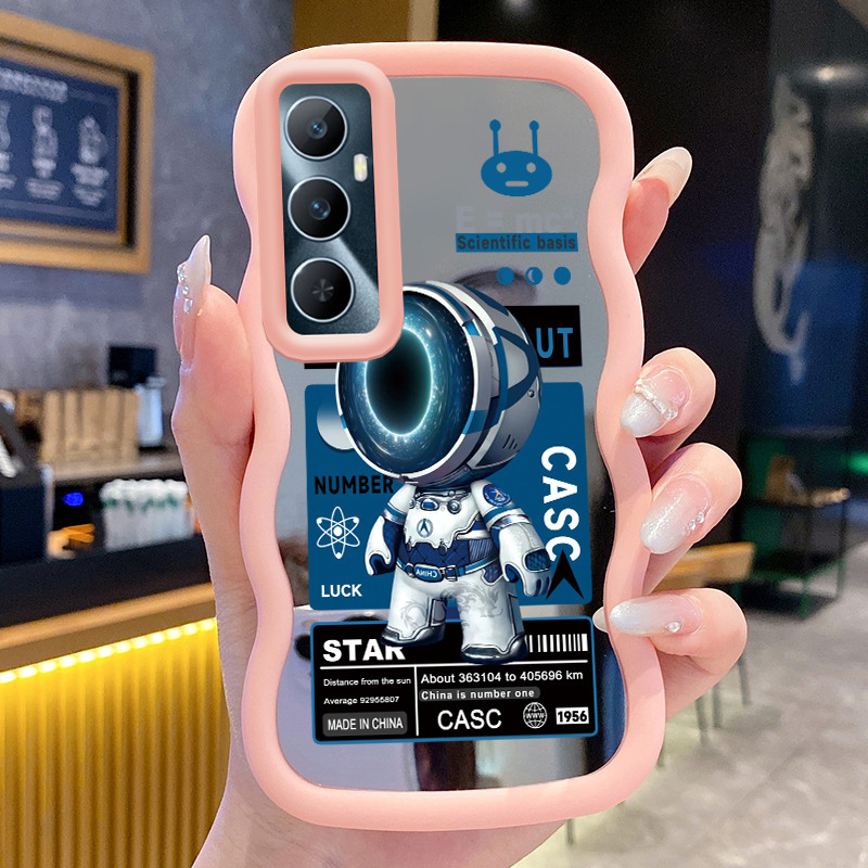 Casing HP Untuk Realme C65 4G 12X 5G Case Astronot NASA Macaron Softcase Silikon lunak Kasing Kesing