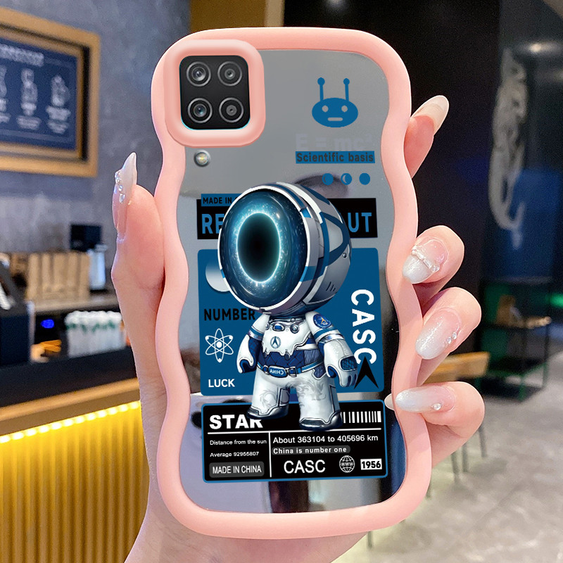 Casing HP Untuk Samsung A12 4G A12 5G M12 F12 Case Astronot NASA Macaron Softcase Silikon lunak Kasi