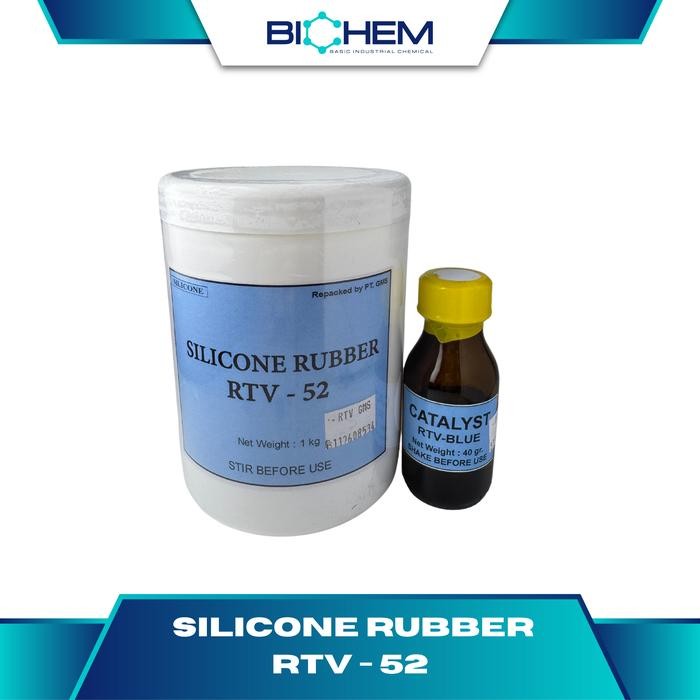 Silicone Silicon Rubber Rtv 52 + Katalis Blue -Gratisongkir