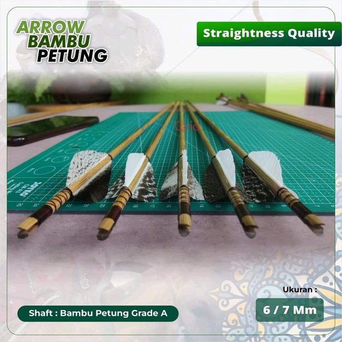 anak panah arrow bambu petung 6mm 7mm grade a kode 1183