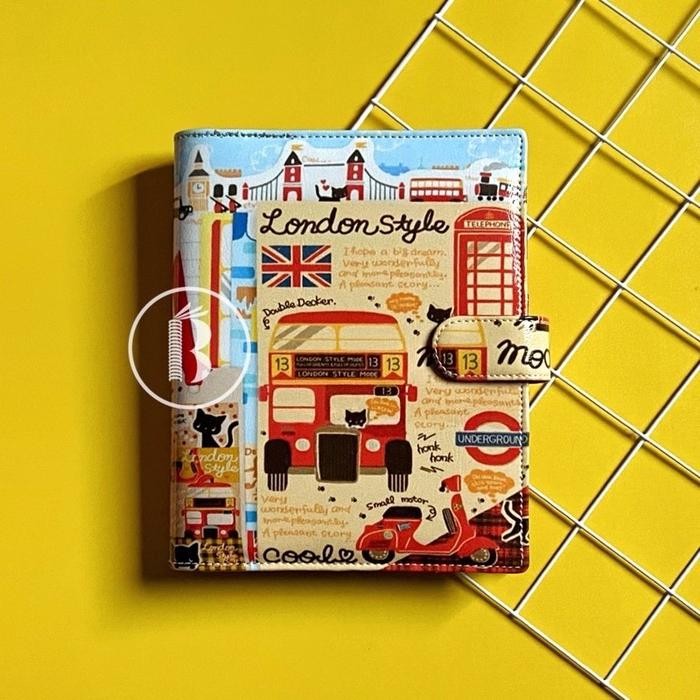 

Binder Ready London Style Printing Kulit 20Ring A5 26Ring B5 Kode 252