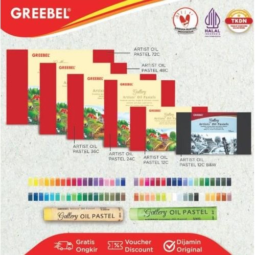 

Greebel Artist Oil Pastel 12C-72C Crayon Minyak