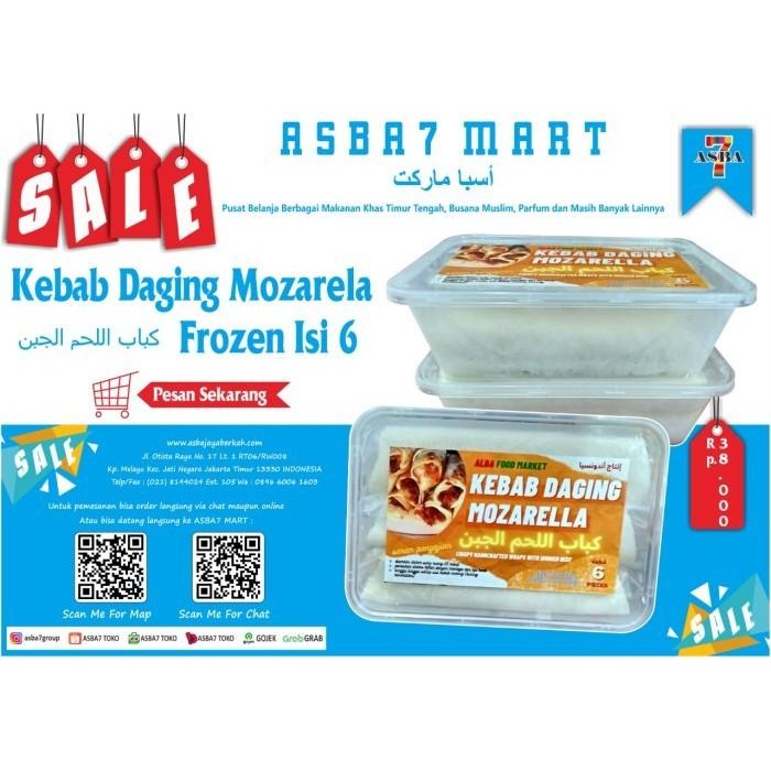 

Diskon! Promo Alba Food Kebab Daging Mozarella Isi 6Pcs Frozen Halal