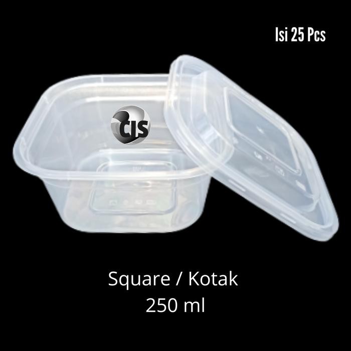 JT Thinwall Square 250 ml / Thinwall Kotak 250 ml - 25 pcs