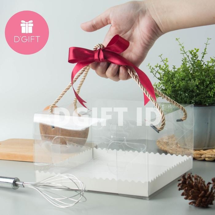 JT Dus Kue Tart Mika Box Kue Tart Mika Transparan Pudding Box Mika