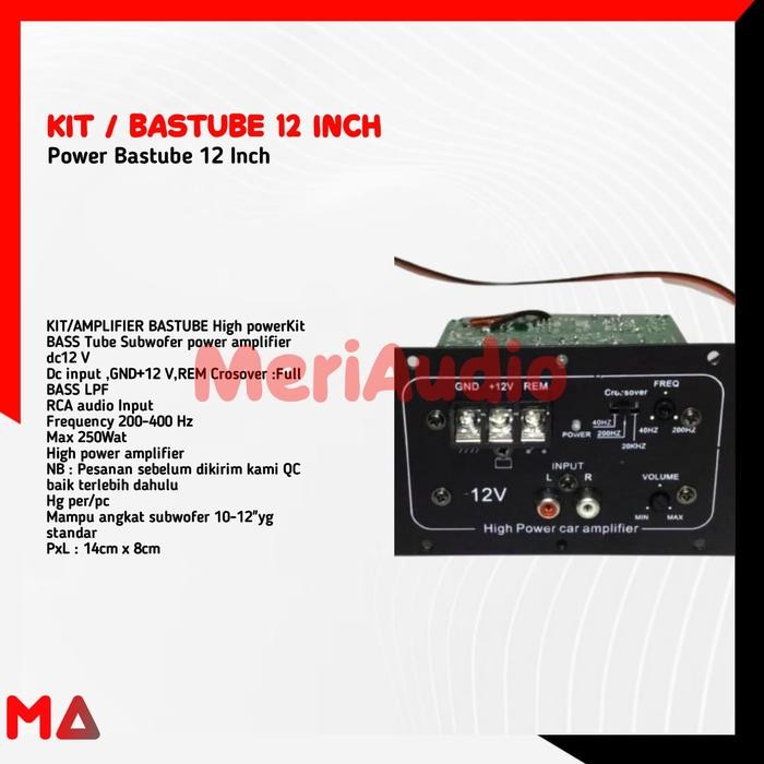 ORI - POWER KIT SUBWOOFER BASS TUBE 12 INCH MOBIL