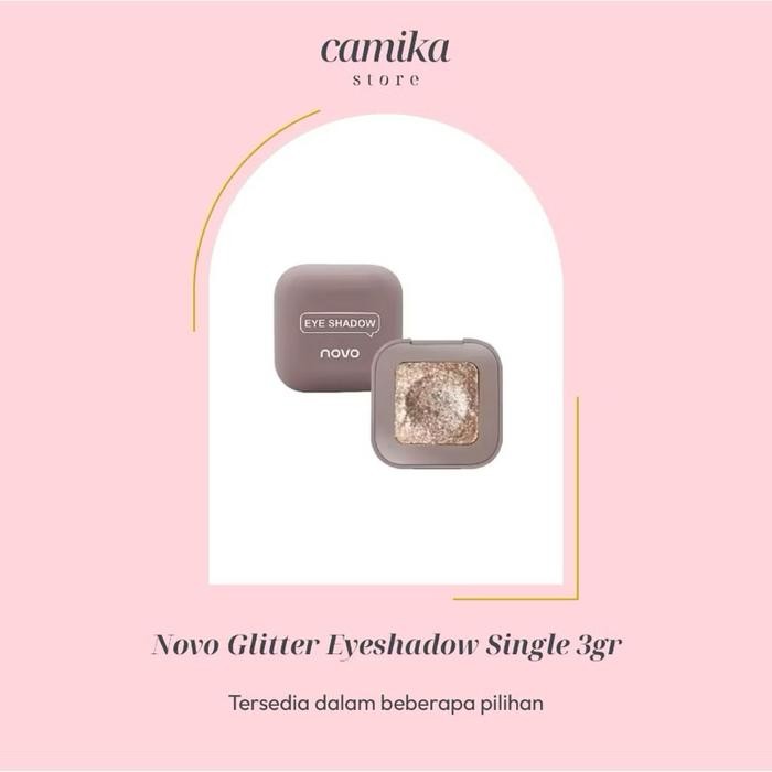 CAMIKA STORE - Novo Glitter Eyeshadow Single - Novo Eye Shadow Shimmer - Eye Shadow Makeup 3gr
