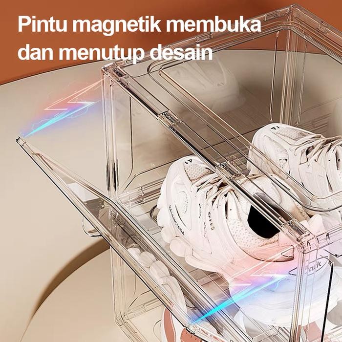 Sale terbaru Kotak Sepatu Kotak Sepatu Akrilik Kotak Sepatu Stackable Transparan Akrilik Box Sepatu