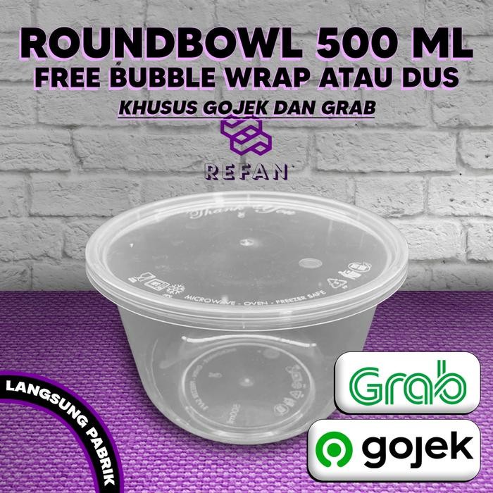 JT Thinwall Mangkok Bulat 500 ml Mangkok - Thinwall Roundbowl 500ml