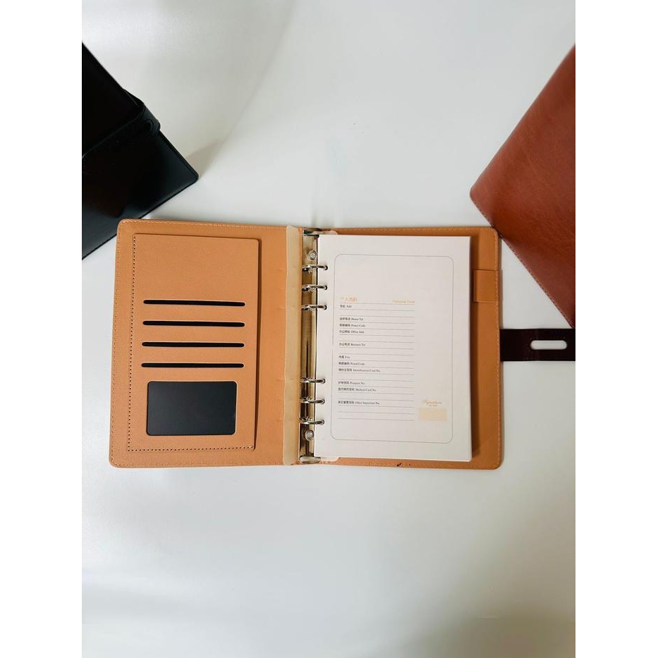 

tersedia buku agenda d1-006 cover klip kulit a5 - notebook garis / diary book