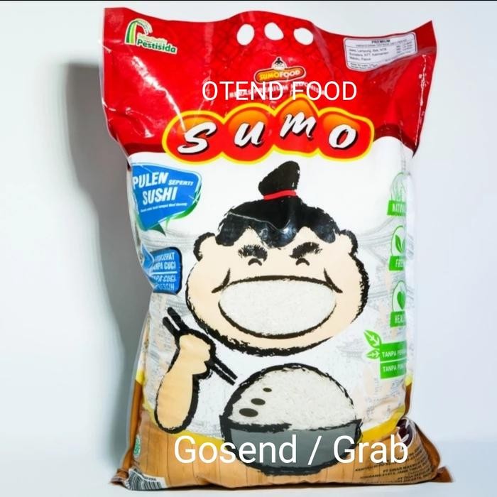 

New Sumo Beras Putih Kemasan Merah 5 Kg Gosend Grab Ready