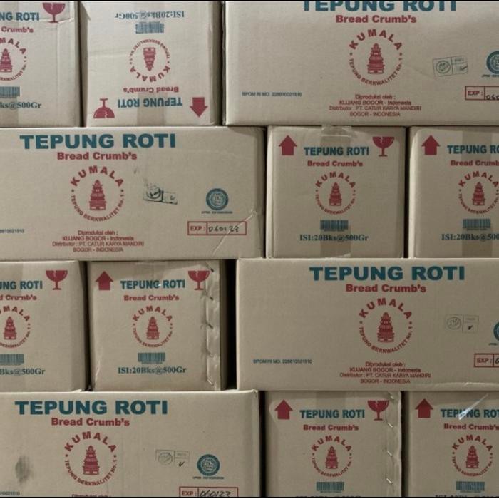 

New Tepung Roti Kumala Panir Halus 1 Dus/Karton 10 kg isi 500 gr x 20 bks Ready