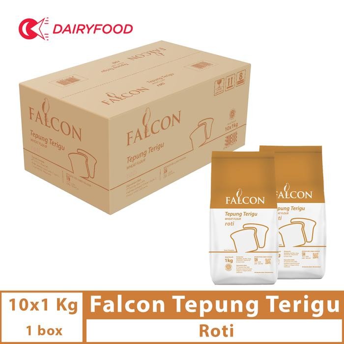 

New FALCON TEPUNG TERIGU ROTI 1 KARTON ( 10 BAG X 1 KG ) Ready
