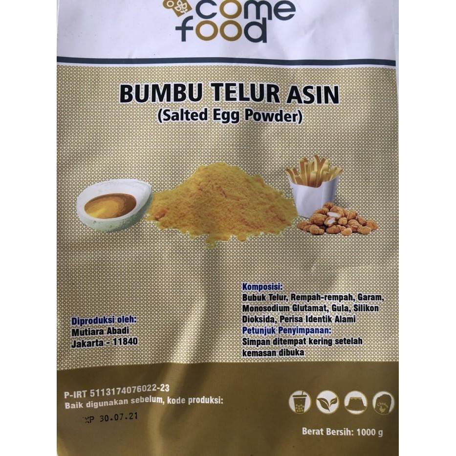 

(Allthebest) Come Food Salted Egg Powder / Bubuk bumbu tabur Telur Asin / 1 kg