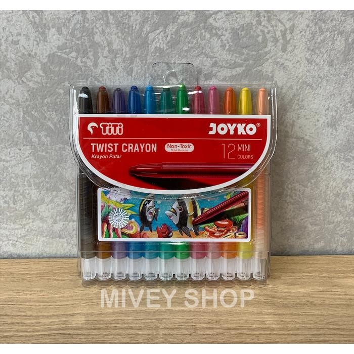

ID TWIST CRAYON MINI (KRAYON PUTAR) 12 WARNA JOYKO