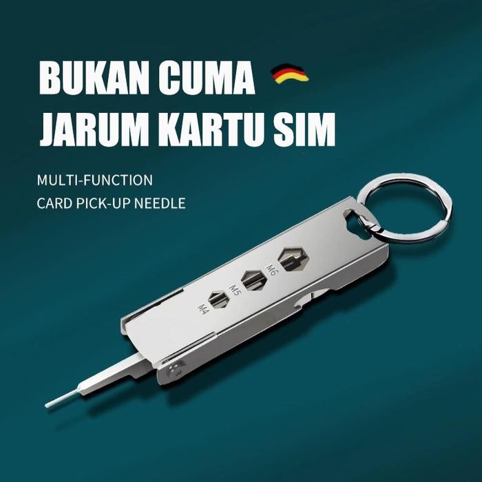 

ID JARUM TUSUK KARTU SIM MULTIFUNGSI 6 IN 1 PISAU CUTTER OBENG GANTUNGAN KUNCI