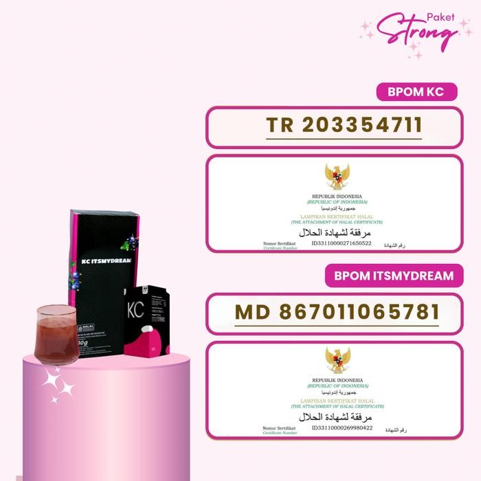 

[ETA INI GA DPT TEH] PAKET STRONG 30HARI PAKET MINUMAN KC ITSMYDREAM ISI15SACHET+KC60