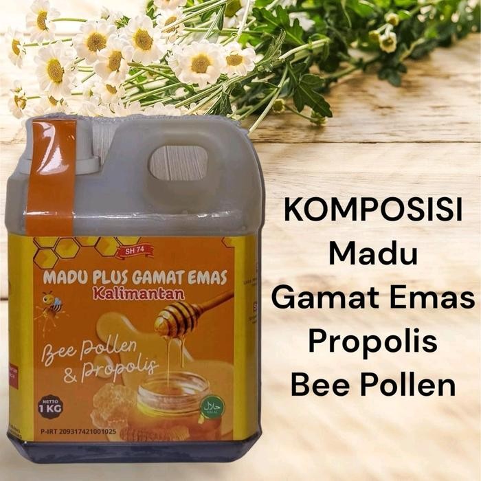 

MADU PLUS GAMAT EMAS, BEE POLLEN DAN PROPOLIS /MADU SUPER KALIMANTAN /IMUN /MULTIVITAMIN /ANTI
