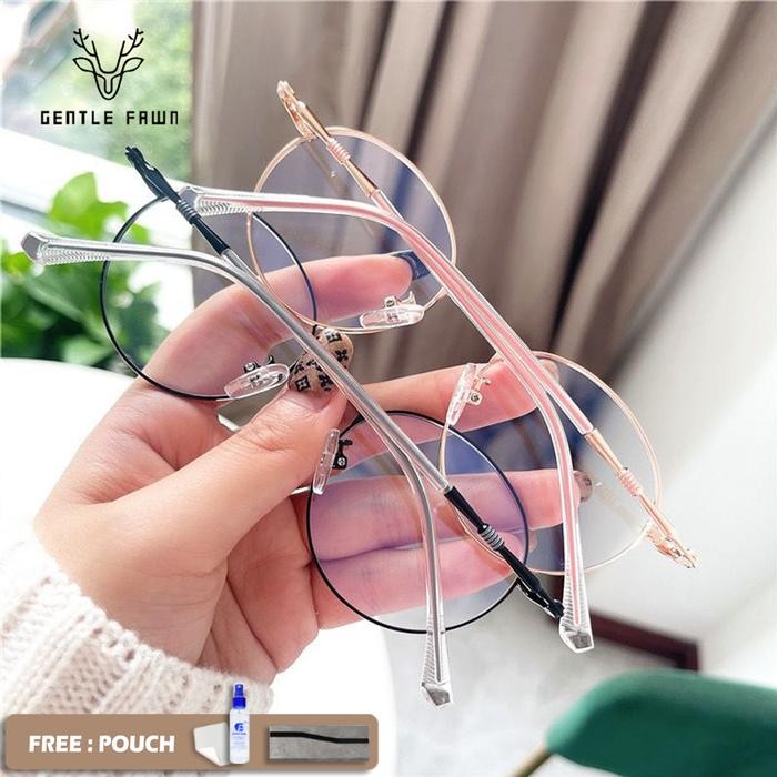 SIAPKIRIM Fr Kacamata Simple Pria Wanita Bisa Minus Oval Titanium CC 55292 READY STOCK