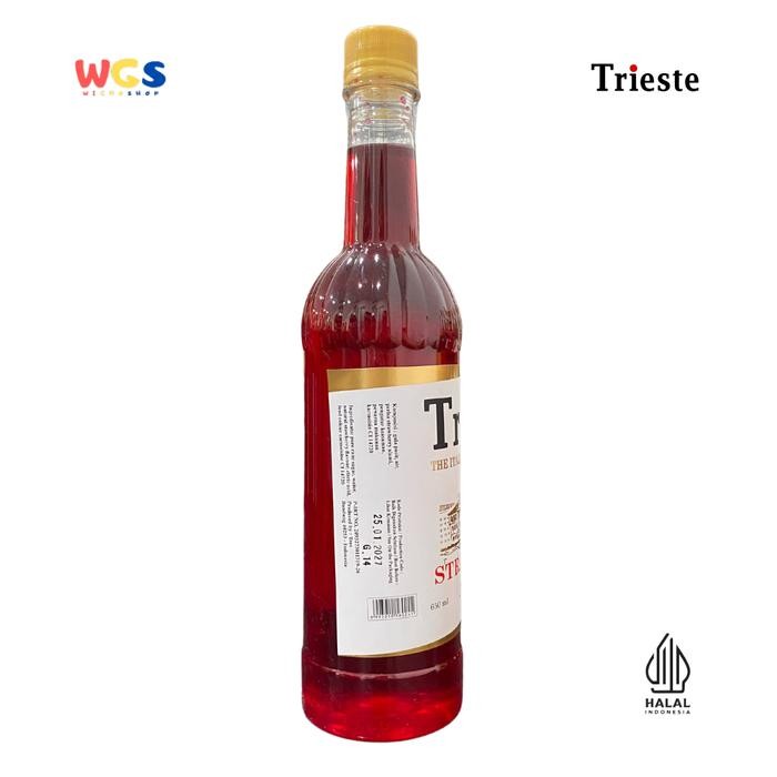 

TRIESTE SYRUP PREMIUM STRAWBERRY FLAVOUR 650ML SIRUP RASA STROBERI SEGAR & MANIS UNTUK MINUMAN