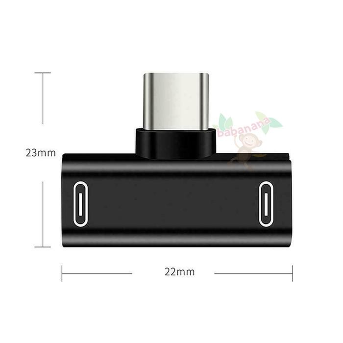 JTTOP" OTG SPLITTER 2 IN 1 TYPE-C OUTPUT GAMING CABANG TIPE C CABANG