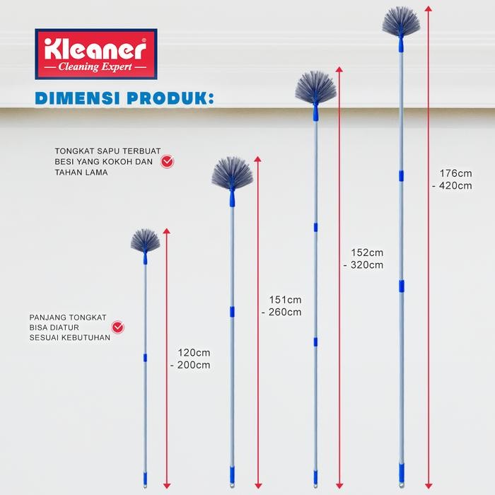 Kleaner Sapu Plafon / Sapu Sawang Sarang Laba / Sapu Langit Bulu