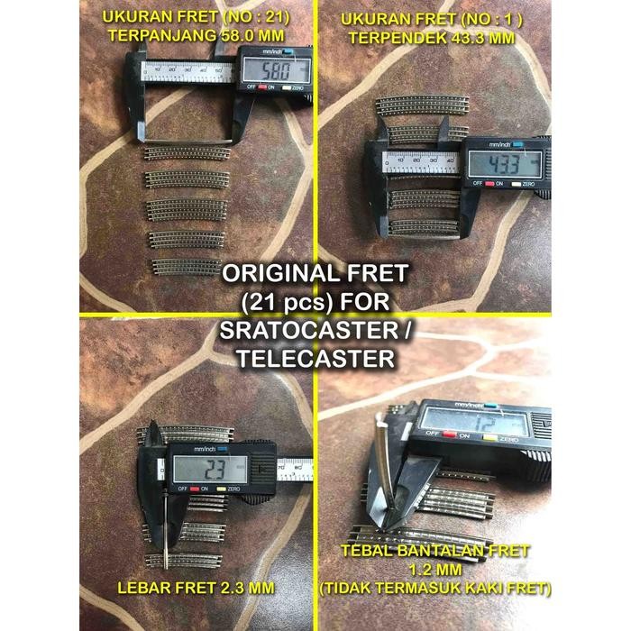 2Q_l Fret Gitar Elektrik Listrik Guitar Electric Not Grip Bass Akustik Besi