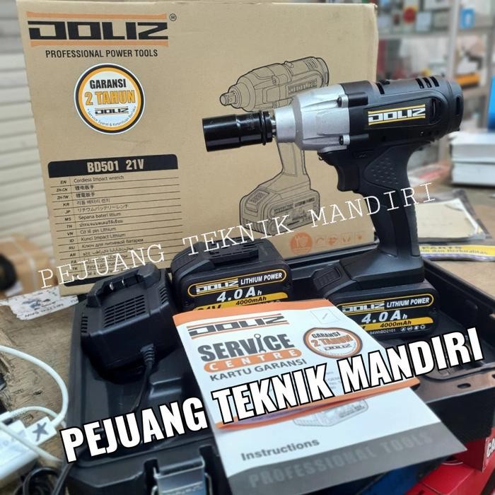 Promo Cordless Impact Wrench Doliz Bd501 Impact Wrench Baterai Doliz Bd 501
