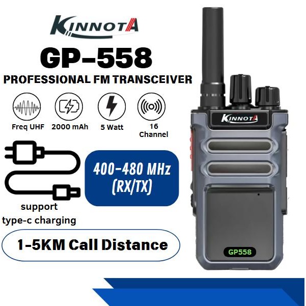 HT Handy Talkie Kinnota GP558 UHF 5watt