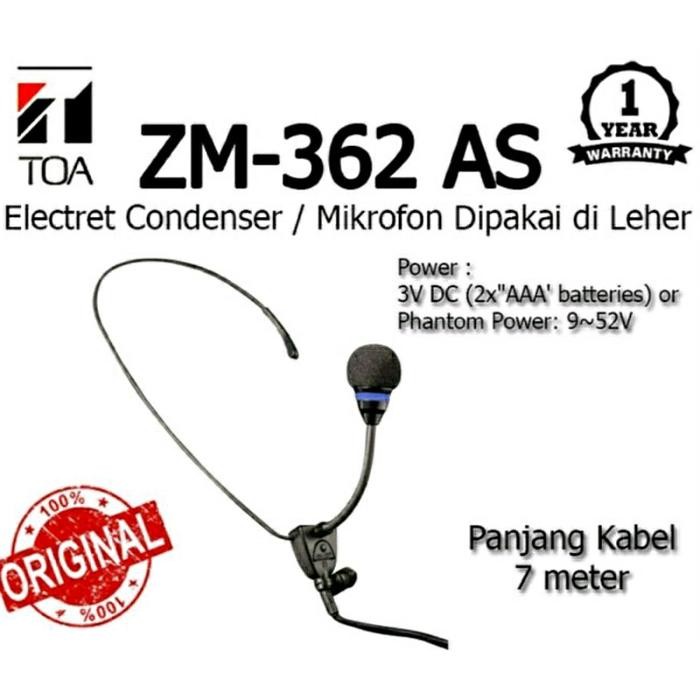 Mic Bando Jepit Toa Zm362As Original Toa Zm 362 As Garansi Resmi