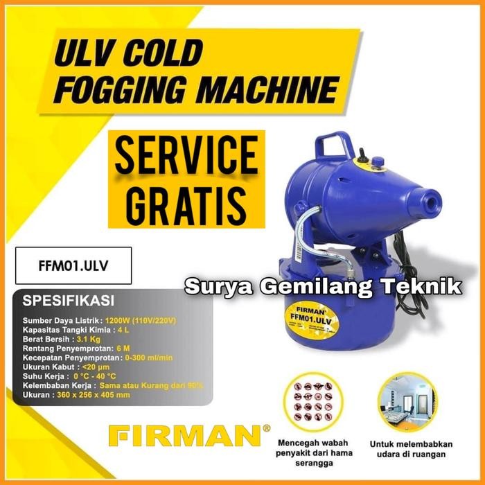 mesin fogging ffm01 ulv firman fogging machine disinfektan stok terbatas