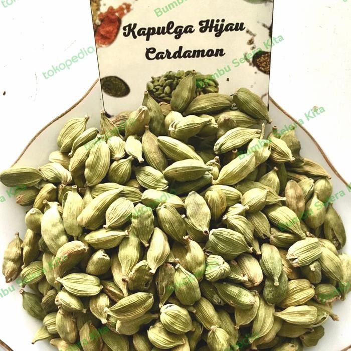 

Kapulaga Hijau Arab India Premium 250 Gram/ Kapol hijau/ Green Cardamo