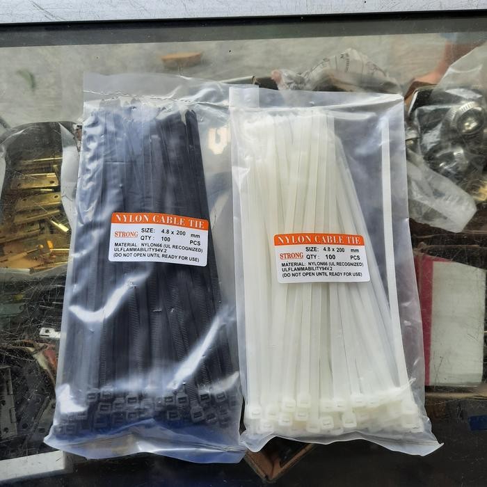 

ID KABEL TIS / KABEL TIES / CABEL TIE 4,8 MM X 20 CM (NYLON 66) ISI 100