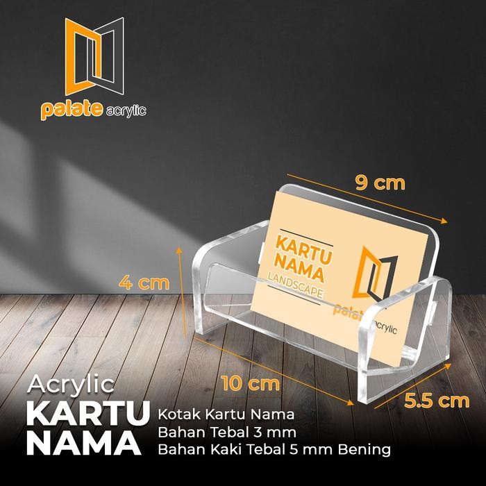 

ID ACRYLIC/AKRILIK STAND KARTU NAMA MEJA / TEMPAT KARTU NAMA MODEL KD