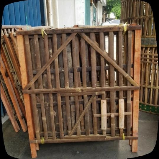kandang ayam bambu - kandang ayam lipat 70x70x70 - kandang ayam murah