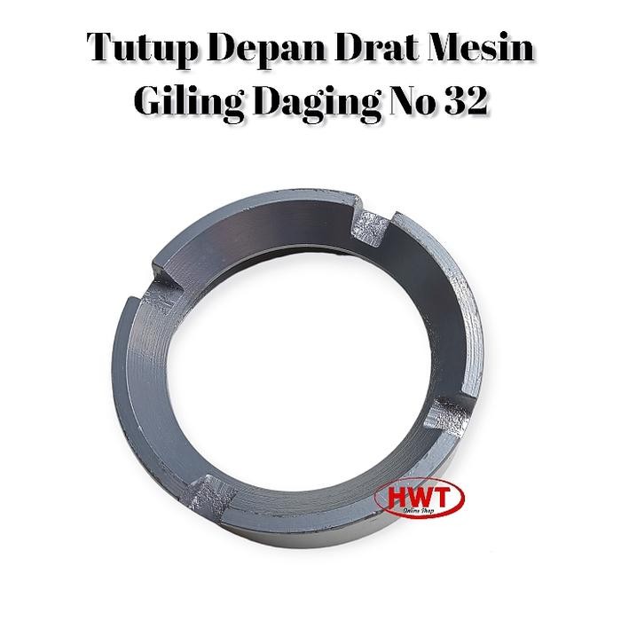 Tutup Depan Drat Mesin Giling Daging No 32 Hijau Body Tebal